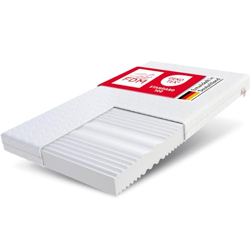 FDM Matratze 160x200 cm Härtegrad H3 H4 Höhe 12 cm Kaltschaummatratze Doppelseitige Rollmatratze HR-Schaum 7 Komfortzonen mit Hypoallergenem Waschbarem Premium-Bezug Oeko-Tex Comfort Duo FDM Matratze 160x200 cm Härtegrad H3 H4 Höhe 12 cm Kaltschaummatratze Doppelseitige Rollmatratze HR-Schaum 7 Komfortzonen mit Hypoallergenem Waschbarem Premium-Bezug Oeko-Tex Comfort Duo