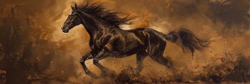 Peinture diamant cheval 5D DIY grand format 60x180cm avec kit complet strass point de croix Y179