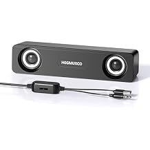 10W Wired Stereo Speaker Compact PC Speakers for Desktop -, USB Powered, 3.5mm Audio Input, Laptop Expertly Tuned Computer Soundbar