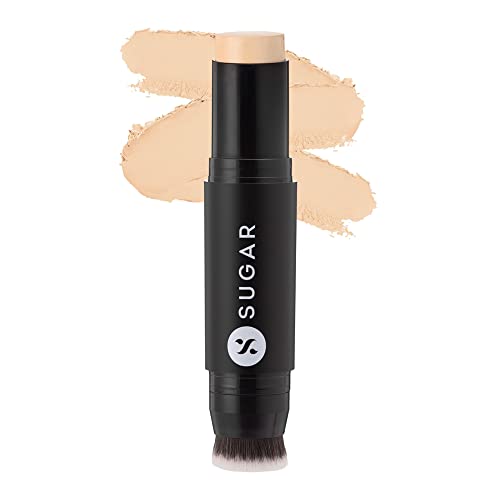 SUGAR Cosmetics – Ace Of Face – Matte Foundation Stick – 17 Raf (Light Foundation with Golden Undertone) – Waterproof, Full Coverage Foundation for Women with Inbuilt Brush – 12 g
