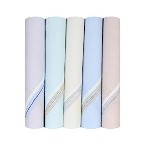 Caruso Italy Men's Premium 100% Pure Cotton Handkerchief Light Ba...