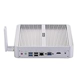 Size at 210 x 170 x 45mm, 2.5kgs, 19v5a power supply, with power cord, make sure to use a big brand memory and ssd/hdd with quality assurance, very powerful fanless mini pc