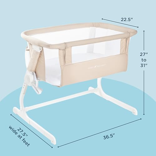 Image of Baby Delight Beside Me Dreamer Bassinet | Bedside Sleeper & Baby Bassinet | 6-Position Height Adjustment | Organic Oat