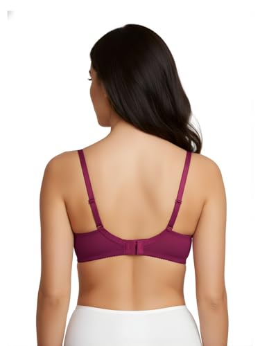 Image of Saforia Cuddlecot Cotton Padded T-Shirt Bra for Women | Wire-Free Full Coverage Bra | Breathable Soft Cotton Everyday Bra | Seamless Comfort Innerwear