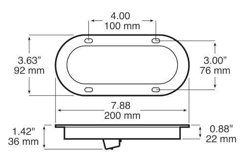 Peterson 823C-7 Luz Ovalada LED para ATV, 1 unidad miniatura 2