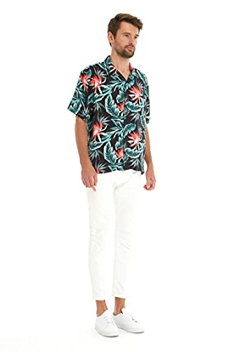 Image of Matchable Couple Hawaiian Shirt or Dress Signature Prints Orchid Breeze | Sold Individually; Matchable Couple Collection; Soft Comfortable Fabric; Signature Tropical Prints; Vacation Ready