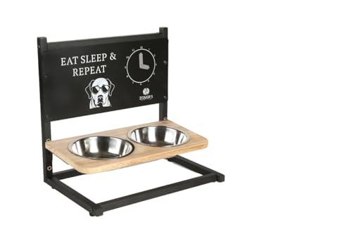 Ziemer´s - Erhöhter Hundenapf -für Hunde – Premium Hundenapf für Haustiere – Perfektes Hundezubehör für Ihr Pet – Ergonomischer Napf für mittlere und kleine Pets - 2X 600ml Näpfe aus Edelstahl