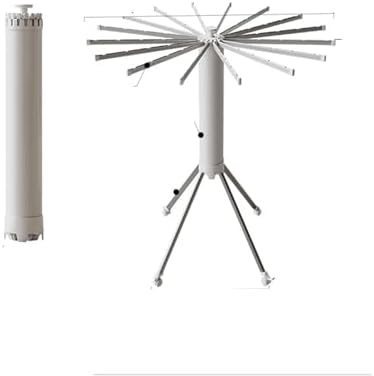 Space Saving Hanger, Tripod Clothes Drying Rack Folding Indoor Portable, Laundry Drying Rack Clothing Collapsible No Assemble, 16 Drying Rod Capacity 50kg/110lb(Single L