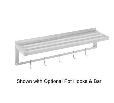 Channel TWS1236 Shelving, Wall Shelving, Tubular - All-Welded, 36"W x 12"D, Aluminum Construction