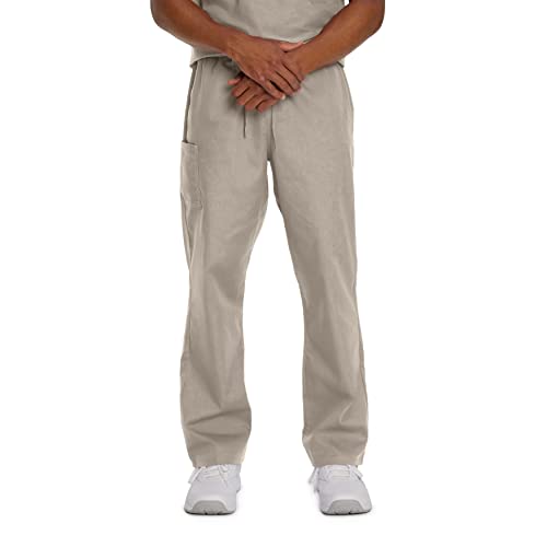 Landau Scrub Zone Unisex Relaxed Fit 2-Pocket Drawstring Cargo Scrub Pants 85221 Sandstone