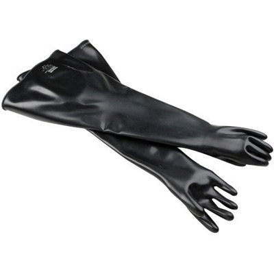 North 8N3032/9Q by Honeywell Size 9 3/4 Black 32" 30 mil Neoprene Multi-Dipped Hand Specific Chemical Resistant Gloves with Smooth Finish (1/PR)
