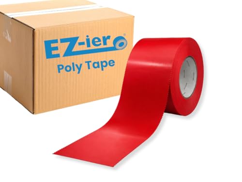 Image of EZ-ier Stucco Polyethylene Tape, Serrated-Edge (Red, 3 inch x 60 yds)