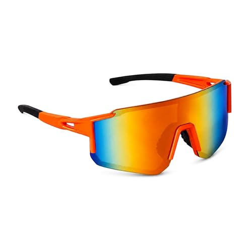 Image of Zynic Men's Stylish Sports Sunglasses For Unisex | UV400 Protection Classic Wrap Around Googles |Sports Shades for Driving,Cyclining Outdoor & Travel | Googles for man's