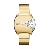 Diesel 41mm All-Gender D.V.A. Stainless Steel Analog Watch, Color: Gold (Model: DZ2154)