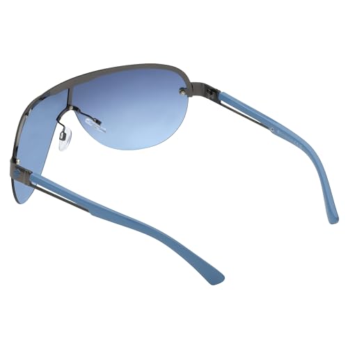 Image of Rocawear mens R1555 Metal Shield Uv400 Protective Aviator Pilot Sunglasses. Gifts for Men With Flair, 142 Mm Aviator Sunglasses