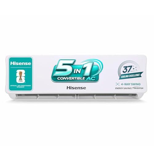 Image of Hisense 1.5 Ton 3 star Inverter Split AC(Copper, 5-in-1 Convertible with Intelligent 4 modes, PM 2.5 filter, Anti corrosion, AS-18TR4R3E1, White）