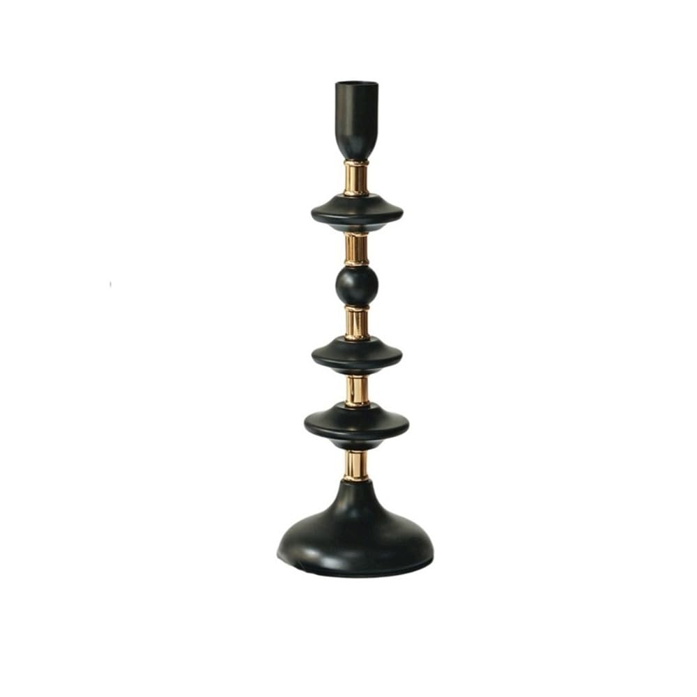 Candle Holder Candlestick Iron Decorative Ornament Candle Pedestal Holders ﻿for Dinner Room Table ﻿(L)