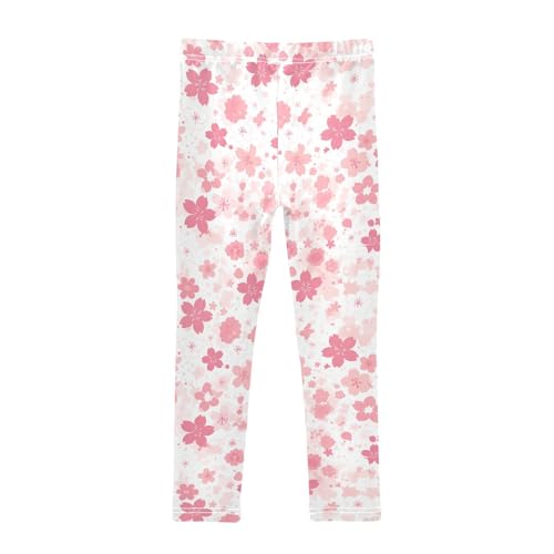 Cherry Blossoms Kids Girl's Legging Casual High Waisted Leg Yoga Pants Sports2