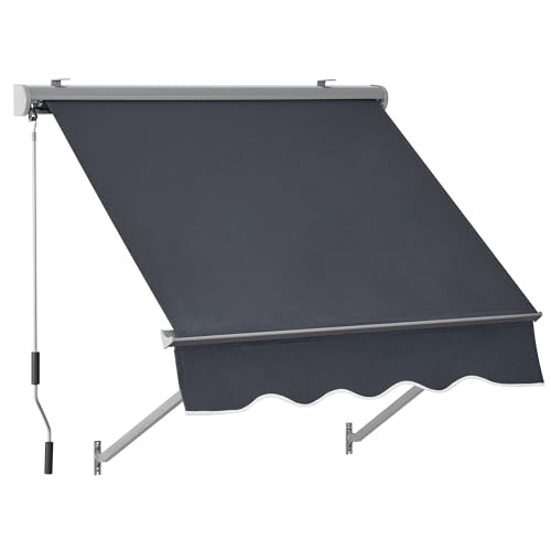 Mcombo 6055-4104EY Patio Window Awnings 50''X55'' cover