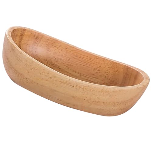 Healvian Frutero Decorativo de Madera en Forma de Barco para Ensaladas y Almacenamiento en Cenas Familiares y Hoteles, Diseño Clásico y Multifuncional
