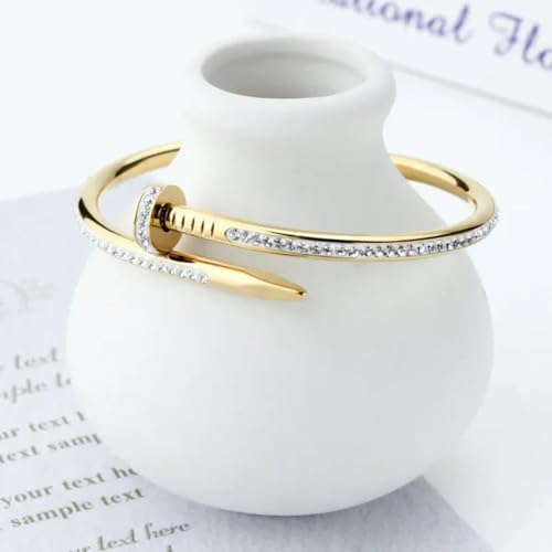 Image of Bamboo Pattern Bracelet for Women | Premium Gold Plated Cuff Bracelet | Minimalist Designer Jewellery for Daily & Party | Gift for Her