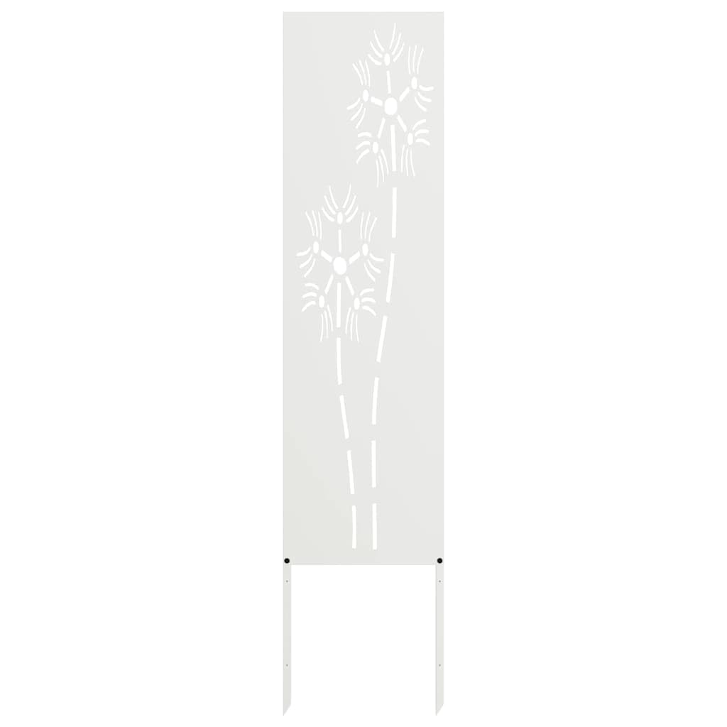 Écran de Jardin Acier Blanc 32 x 140 cm