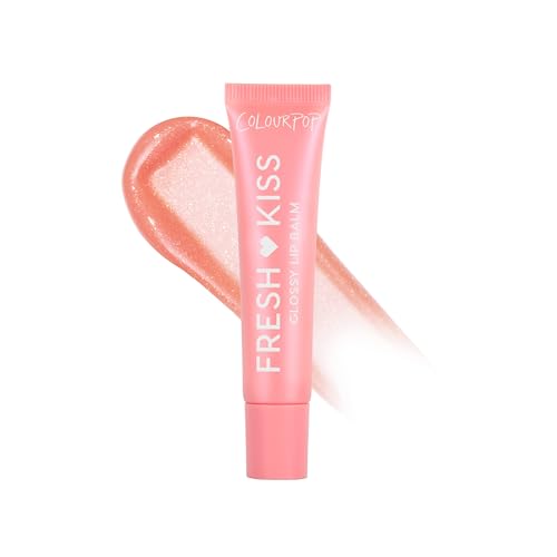 Image of ColourPop Fresh Kiss Glossy Lip Balm - Hydrating Lip Care Enriched with Peptides + Hyaluronic Acid - Pearlescent Shimmer Finish - Vegan + Cruelty-Free - Peach Mochi (0.49 oz)