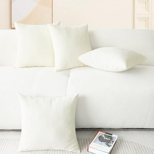 image for CaliTime Throw Pillow Covers Decorative 18 X 18 Inches Pack of 4 Cozy 