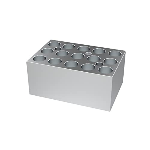 Joanlab Aluminum Dry Bath Heating Block For Digital Lab Dry Bath Incubator,15X 2Ml Microcentrifuge Tubes Heat Block #TOP13