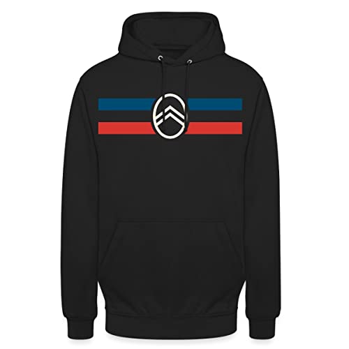 Spreadshirt® Citroën Logo Stripes Sweat À Capuche Unisexe, XL, Noir