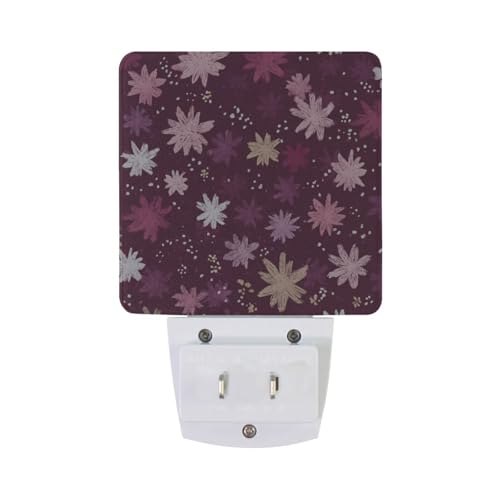 Luz Nocturna Sensor LED con Flores Rojo y Blanco miniatura 6