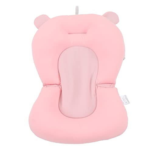 Image of Baby Bath Cushion Pad Floating Foldable Adjustable Infant Bath Supporter Newborn Nonslip Bathtub Mat Infant Bath Supporter (Bear) Bath Cushion for Bathing Baby Bath Seats