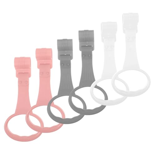 BESPORTBLE 6 Piezas Anillos para Niña Multifuncionales para Parque Infantil y Cuna Asas Resistentes para Ayudar Bebés Ponerse Desarrollar y Estabilidad