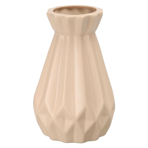PATIKIL Flower Vase, Ceramic Vases for Flowers Minimalist Floral Vases Flower Arrangement Table Centerpieces for Home Room Decor Beige