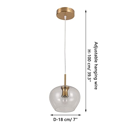 Lámpara de vidrio para mesa de comedor y barra de cafetería moderna 7