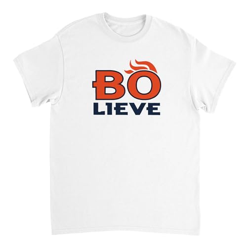 Bo Nix Broncos T Shirt Denver Football Fan Shirt for Men Color White Size 2XL