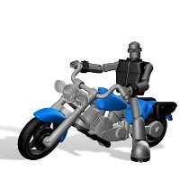Stikfas Classic Alpha Male with Motorcycle [Toy]