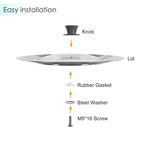 image for WishDirect Universal Lid for Pots Pans and Skillets - One Lid Fits All