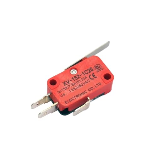 5 uds., 152-1C25, SPDT, NO+NC, microinterruptor en miniatura, tipo de terminal de perno de palanca recta