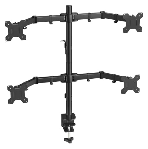 Soporte de monitor de 4 pantallas base escritorio doble pantalla ajustable vertical