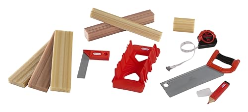 Little Tikes Creative Construction Measure & Cut Set with 5 Accessories, Pretend Play Construction Set, for Boys and Girls Ages 3+ Years