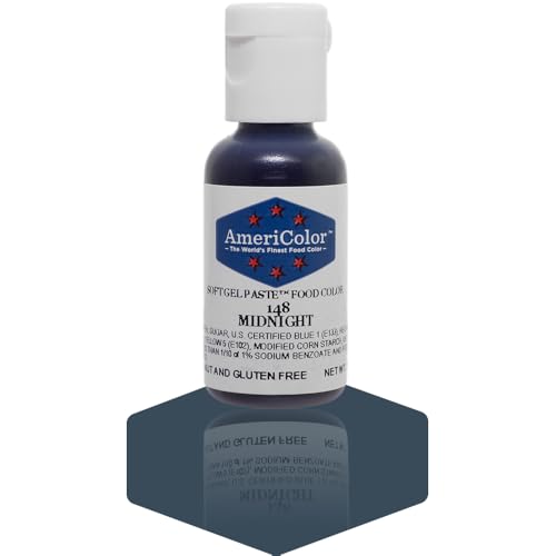 AmeriColor, Midnight, 0.75 Ounce Bottle, Soft Gel Paste Food Color