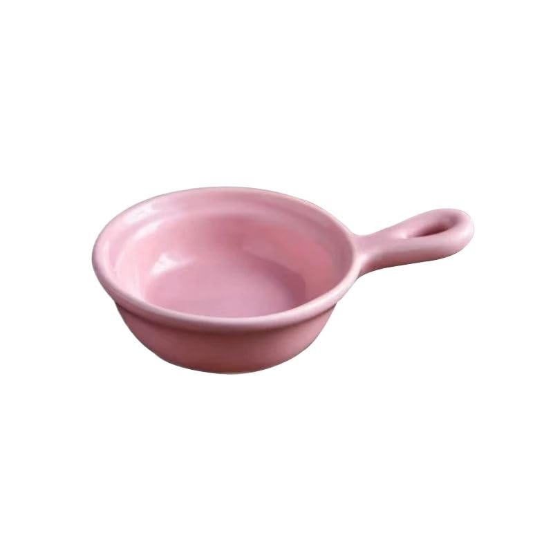 Lattiera in ceramica, facile da pulire, per condimenti per insalata, condimento e crema da 50 ml (rosa)