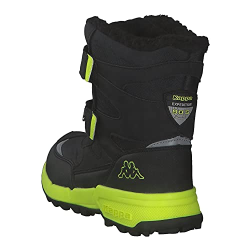 Kappa Cekis Tex K 260903K-1133, for Boy, Black/Lime, 9.5 US4