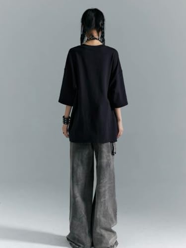 Emo Pants Emo Clothes Y2k Bow Tie Pants Gothic Baggy Pants Goth Cargo Jeans Ripped Goth Gothic Clothes4