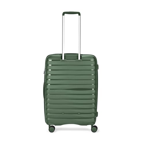 Image of Skybags Float Max 66 Cms Medium Check-in Polypropylene Hardshell Sided Luggage /Suitcase /Inline Expandable Trolley Bag- Green