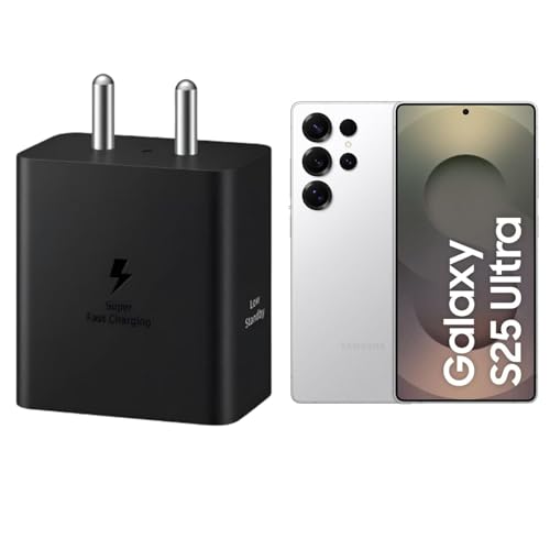 Image of Original 25w Charger | Type C to C Charger | in - Built Safety Featurew | Compatible with Samsng Galaxy S21 FE S20 FE M51 M31 M21 A71 A51 | New Model Black Colour*