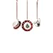 Produktbild Villeroy & Boch - Toy's Delight Decoration Ornamente Geschirrset rot, 3tlg., charmantes Anhänger-Set für den Christbaum, Weihnachtsgeschirr Porzellan, rot, 4 x 7 cm