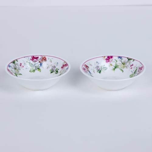 Image of GOLDEN QUEEN'S Small Bowls - Set of 6 | Perfect for Snacks, Fruits, Dessert, Salad & dips | Microwave Safe - Garden Splendor