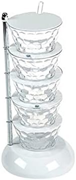 Seasoning Jars Rotatable Multi-Layer Vertical Seasoning Box Jars Home Kitchen Tool Accessory Muti-Layer Rotatable Space-Saving Seasoning Box (Color : Clear 5 Layer) (Clear 5 Layer)